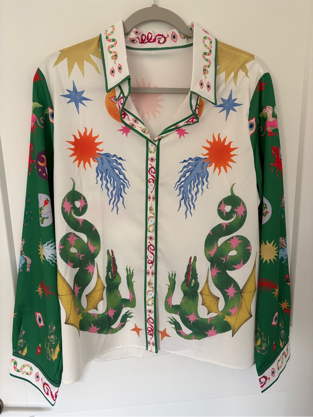 Eye catching fun dragon Blouse